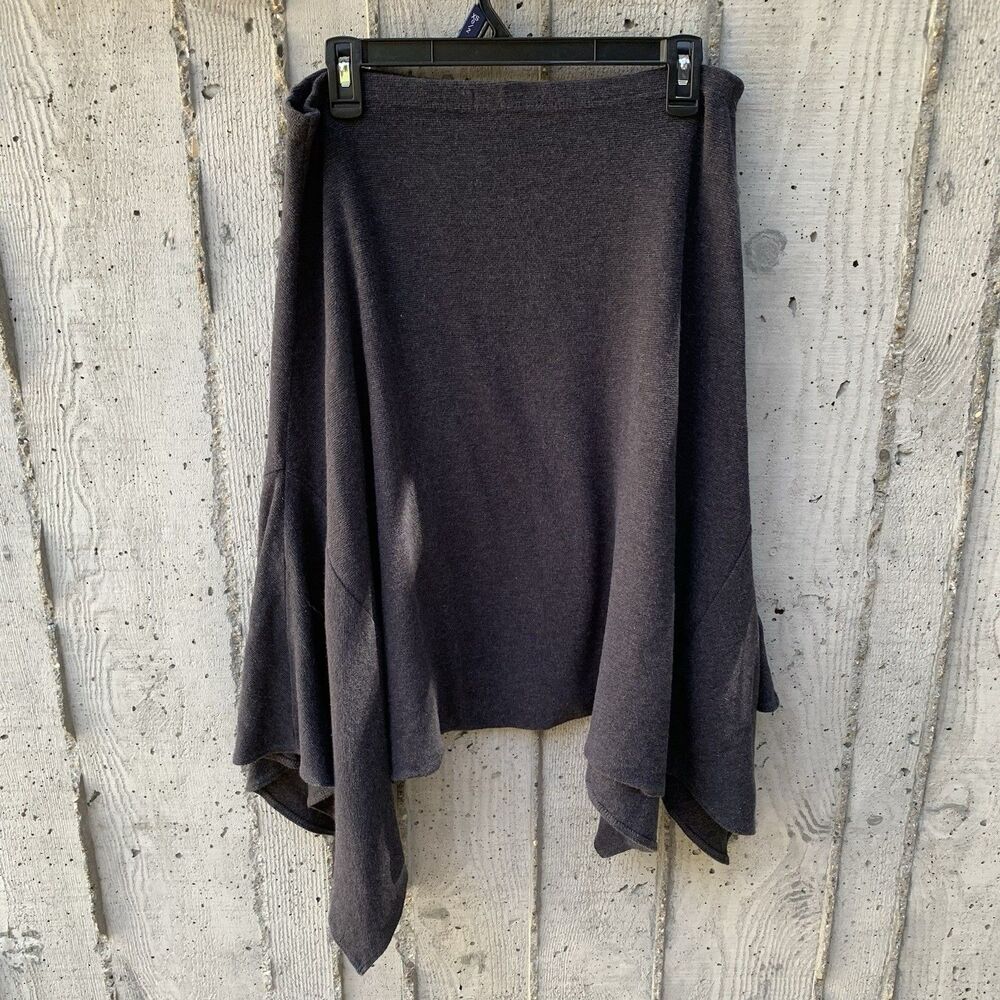 Chalet Women's Asymmetrical Cotton Harem Hanky Hem Knit Skirt Lagenlook Boho S